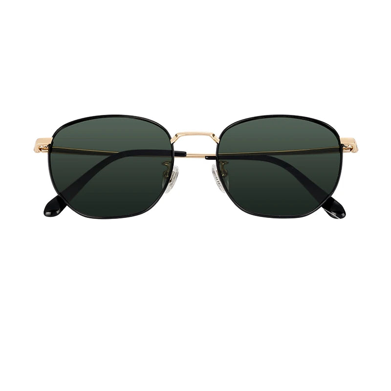 Luxury Custom Logo Round Titanium Frame Polarized Glasses Men Women Driving UV400 Sunglasses