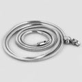 Wholesale Women Men Simple Silver Stainless Steel Findings Long Square Flat Snake Bone Necklace Link Chain for Man