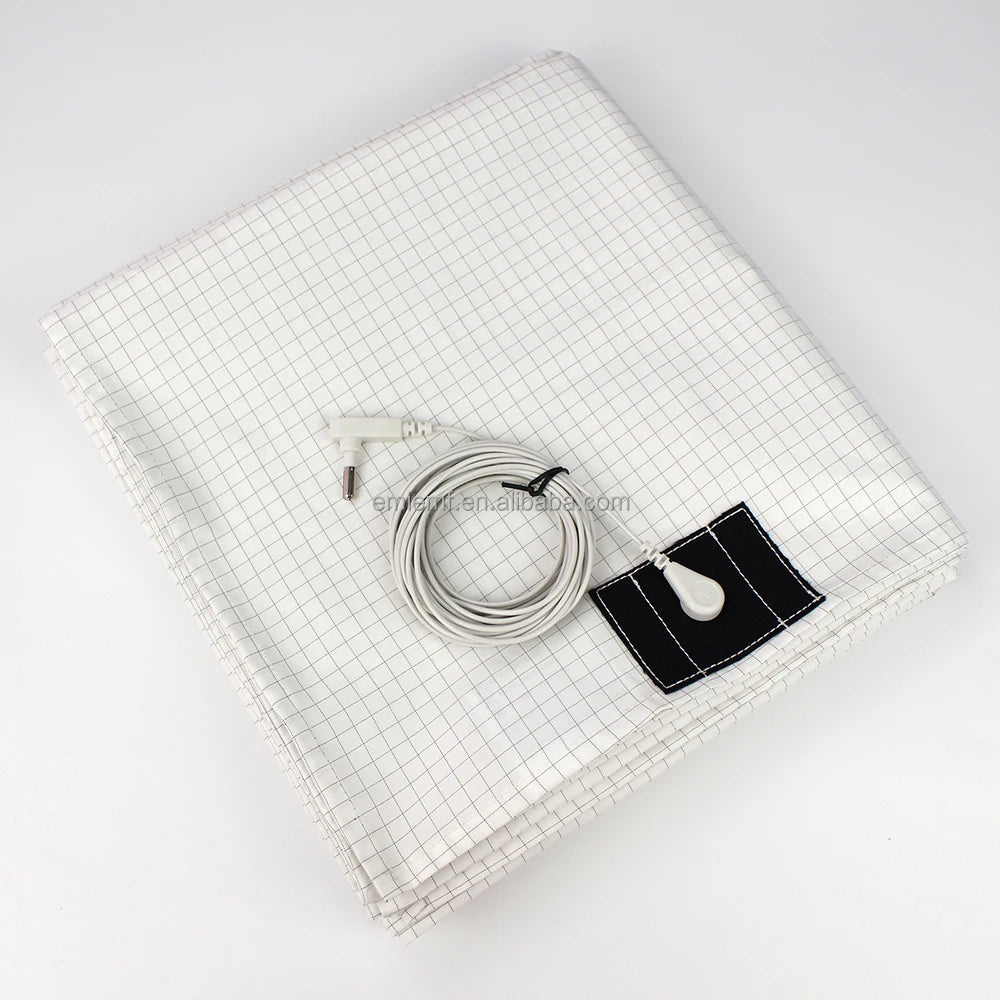 CONDUCTIVE Grounding Sheets Plain Woven 10% Silver Fiber Organic Cotton Blend Queen Size for Earthing