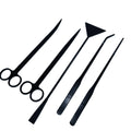 5pcs Aquarium Tank Aquascaping Tools Aquarium Scissor Tweezers Tool Stainless Steel Aquatic Plants Set for Aquarium Maintenance
