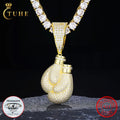 Jeweler Wholesale 18K Gold Plated 925 Sterling Silver VVS Moissanite Diamond Iced Out Mitts Pendant With GRA Certificate