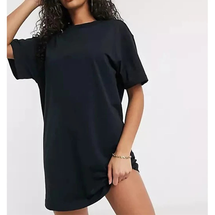 F230212 Custom T-Shirt Logo Oversized Dropped Shoulders Workout Gym Yoga Sport Tee Custom Blank Printing Long Tshirts for Women