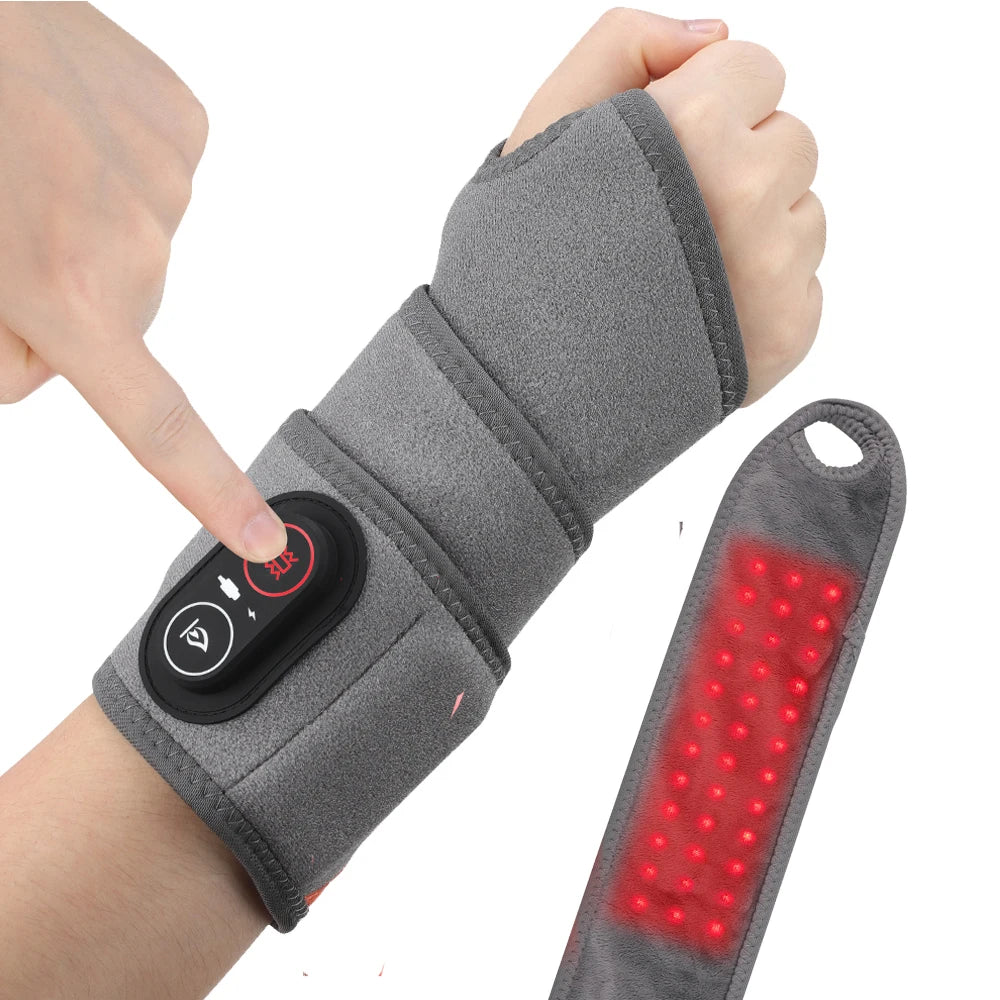 Customized Cordless Heating Wrap Vibrator Belt & Wrist Band 660nm Red Light for Hand Wrist Ankle Neck Elbow
