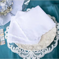 2024 New Flower Edge Custom Embroidered Logo Men's Handkerchiefs 12 Inches Square White Cotton Handkerchief for Mens
