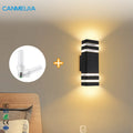 For Outdoor E27 Modern Outdoor Long Strip Led Wall Lamp Mounted Exterior Living Room Corridor Garden Lamp/ Wall Lamps/Wall Light