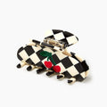 New Checkerboard Checkerboard Hair Clip Retro Cool Wind Crescent Acetic Acid Plate Grab Clip Shark Clip Sweet Cool Hair Accessor