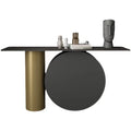 Golden&Black Steel Console Table Marble Top Entrance Desk Hallway Modern Luxury Design Living Room Furniture Home Decoration OEM