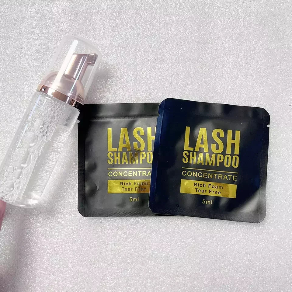Private Logo Eyelash Extension Cleansing Bath Wash Sachet Various Scented Eyelash Concentrate Foam Shampoo Cleanser