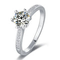 High Quality Moissanite Ring GRA Certificate 925 Silver 1Carat Moissanite Engagement Ring for Wedding Gift