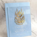 Creative Luxury Wedding Event Decor Supplies Transparent Acrylic Wedding Invitation Card with Metal Monogram