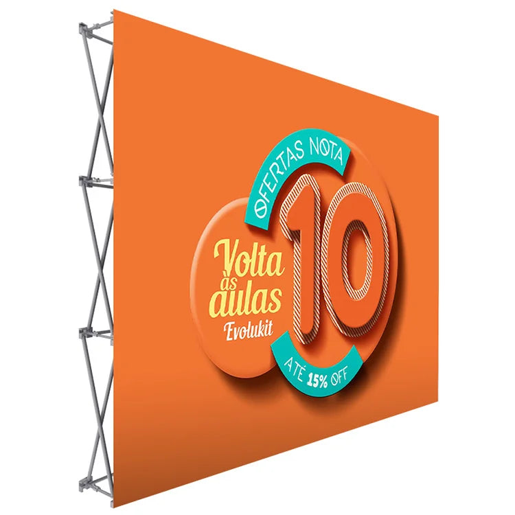 Portable Folding Backdrop Exhibition Booth Banner Display Frame Pop up Banners Display Stand Advertising Banners Display