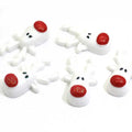 Christmas White Reindeer Resin Flatback Cabochon for Art Supply Decoration Charm Craft MegaBDM