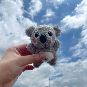 Cute Promotional Grey Mini Koala Bear Plush Toys Keychains Kawaii Soft Stuffed Animal Plush Doll Koala Keychain Plush Key Rings