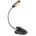 Portable Warm White 3 Color Temperatures 9 Brightness Rechargeable Clip 9 LED Book Light Adjustable Flexible Reading Lamp