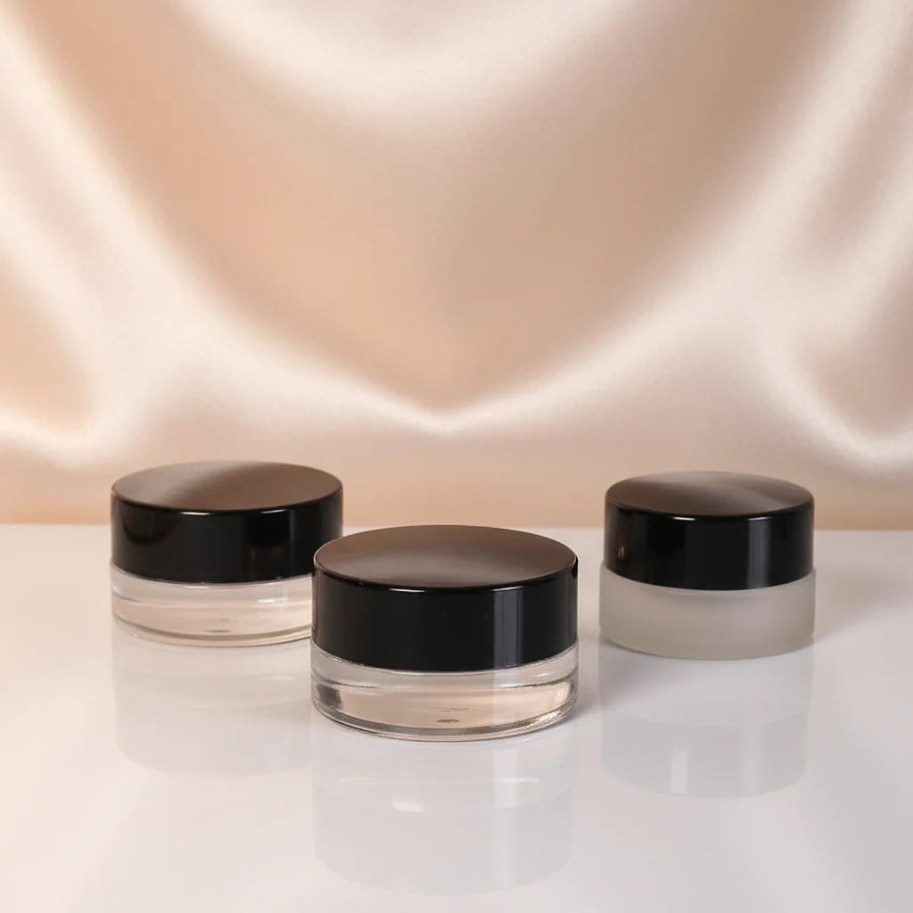Round Square Eye Cream Glass Jar New Designed 3g 5g 7g 9g Cosmetic Storage Bottles & Jars Series of 5 Glass Jars with Lid HG