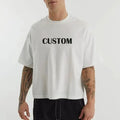 250gsm Heavyweight 100% Cotton Solid Vintage White Black O-Neck Mens Regular Loose Fit Eco-Friendly Quick Dry T-Shirt Drop