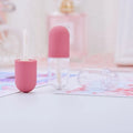 Capsule Shape 3ml Lip Gloss Container Tube PETG Plastic Pink Lipgloss Packaging Empty Liptint Bottle