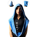 Custom Logo Quick Dry Microfiber Hoodie Towel Neck Wrap Face Sports Towel with Hood Gym Fitness Towels