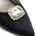 Elegant Clear Crystal Shoe Buckle Jewelry Decorative Metal Shoe Clip for Ladies High Heels Women Shoes Decoration Accessories