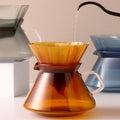 Colored Glass Sharing Coffee Pot Set Heat Resistant Espresso Moka Pour Over Drip Coffee Maker With Filter Home Hotel Use
