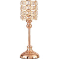 HOT Crystal Candle Lantern Gold Candle Holders Wedding Centerpieces Center Table Candlesticks Parties Home Decor