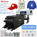 MyColor 60cm DTF Oven 4-Print Head DTF Printer Automatic Multicolor Pigment Ink 600mm Print Dimension New Motor Engine Bearing