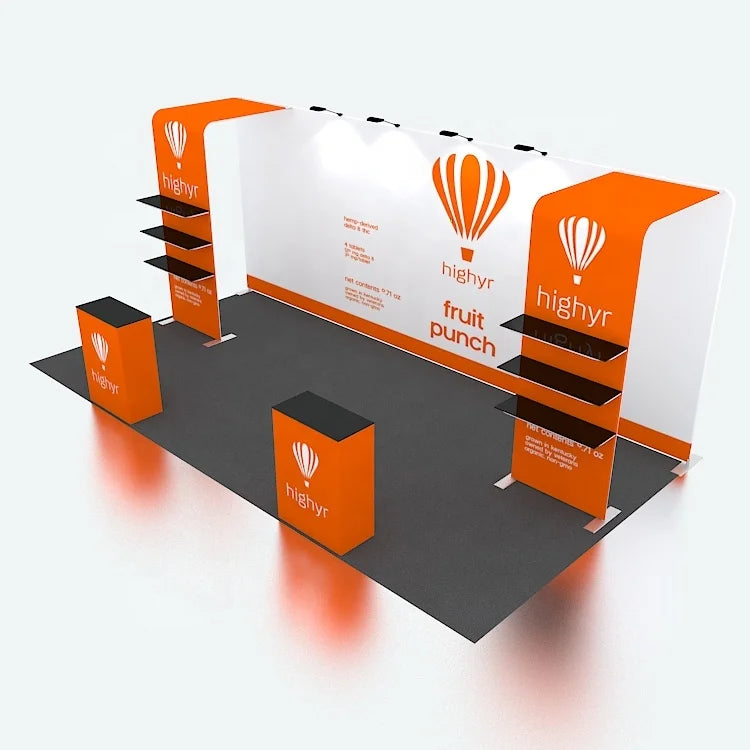 10x20 Tradeshow Aluminum Modern Expo Fair Exhibition Tension Fabric Trade Booth Display MegaBDM