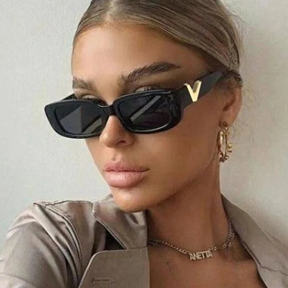 98055 Fashionable Personality New Retro Hip Hop Small square Plastic Frame Sunglasses
