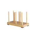 Wooden Disposable Cup Holder with Multi-Compartments for Coffee Drink Paper Cups and Lids Organizer Storage Stand for Parties MegaBDM