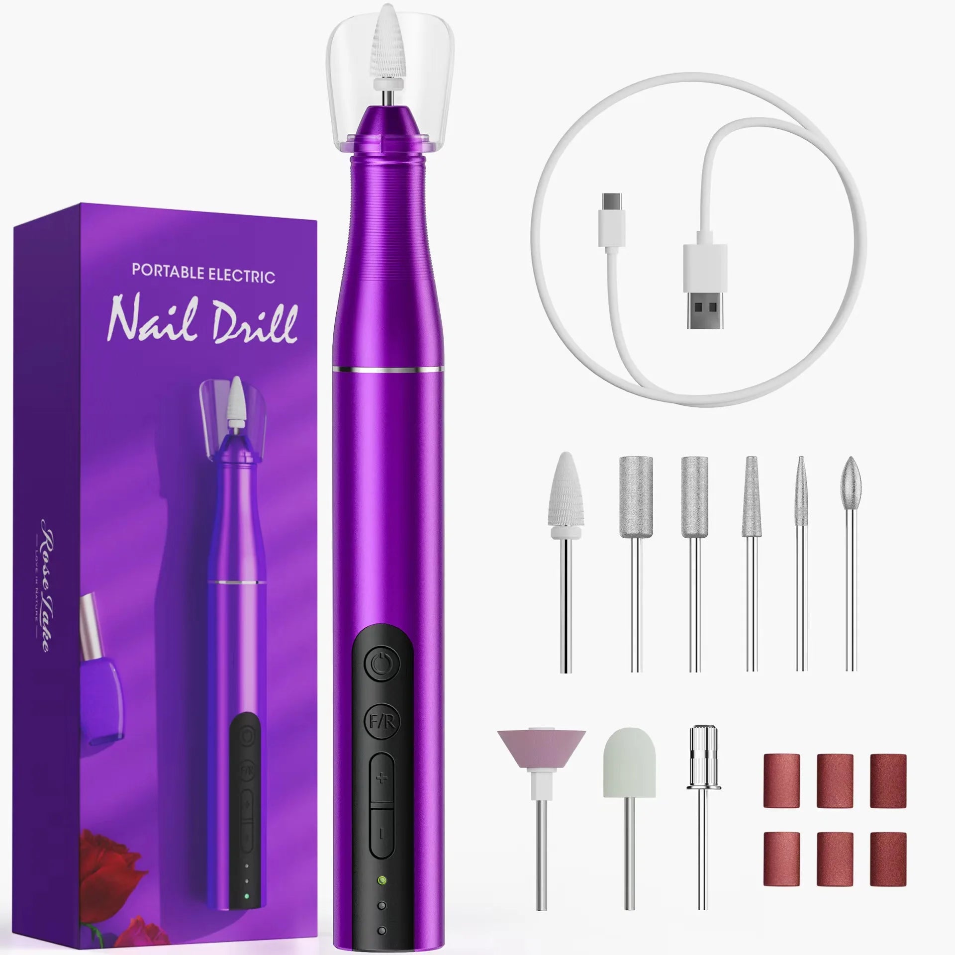 Portable 20000RPM Mini Wireless Electric Nail Drill Pen Professional Manicure Shops Tool Made of Durable Plastic