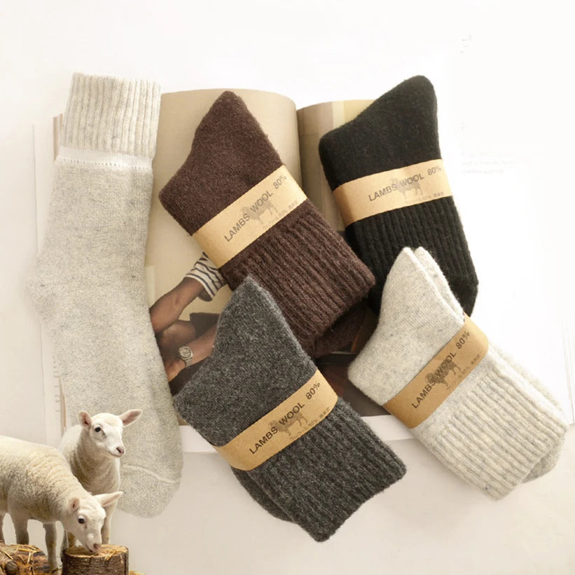 Wholesale Custom New Heavy Soft Cozy Hiking Boot Merino Wool Socks Winter Thermal Warm Thick Men's Wool Sock
