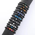 Fashion 2pcs/Set Hematite Elastic Beaded Bracelet Natural Stone Turquoise Agate Charms Bracelet for Women Men