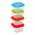 4 Pack 4 Oz Mini Food Storage Containers Plastic Silicone BPA Free Leak-proof Freezer Safe