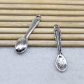 23*6mm Antique Silver Color Spoon Charms Jewelry Creative Charm for Necklace DIY Jewelry Making