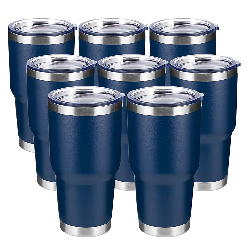 For Double Wall 304 Stainless Steel Thermal Mug Beer Cups Thermos Tea Coffee Water Bottle 20/30oz Vacuum Insulated Leakproof
