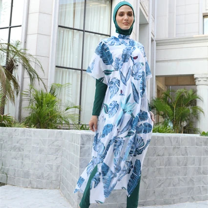 MOTIVE FORCE Great Price 4 Piece Burkini Muslim Swimwear Swimsuits Islamic Modest Swimwear for Muslim Ladies With Cover Ups