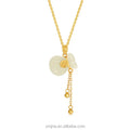 Certified S925 Silver Plated Ancient Gold Inlaid Jade Natural Hetian Jade Tassel Blessing Bag Necklace Blessing Word Money Bag