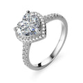 2 Carat New Model 925 Sterling Silver Moissanite Ring Luxury Jewelry Engagement Ring for Women Heart Ring