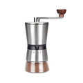 Adjustable Stainless Steel Conical Ceramic Burr Hand Mill Portable Manual Coffee Grinder with Glass for Home Use
