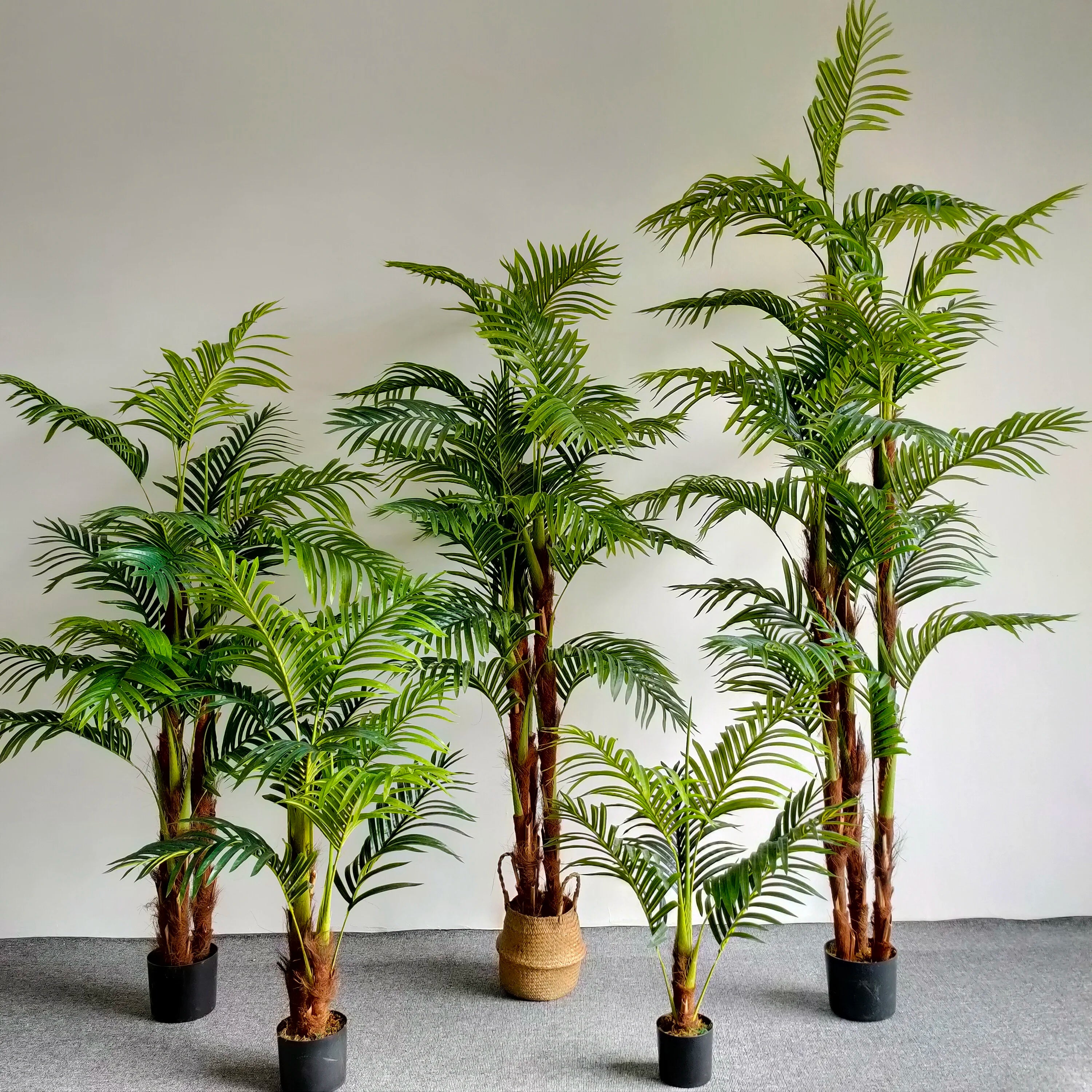 New Design Wholesale Silk Artificial Tree Plants Green 90-240cm Potted for Home Shopping Decoration