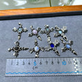 2023 Natural Stone Bat Wing Cross Pendant Gem Stone Kyanite Hypersthene Rose Kunzite Sword Pendants for Necklaces Unisex Gifts