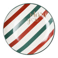 Custom Christmas Series Decal Printed Ceramic Dinner Steak Salad Fruit Butter Plate Dishes Wedding Party Stoneware Tableware Set