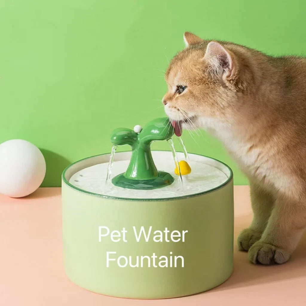 USMILEPET Factory Direct Ceramic Cat Water Fountain Quiet Dog Water Dispenser Pet Drinking Fountain for Cats Indoor