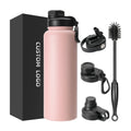 40oz Handle Insulated Cup Double Wall 304 Stainless Steel Water Bottle Handle Tumbler With New Straw Lid