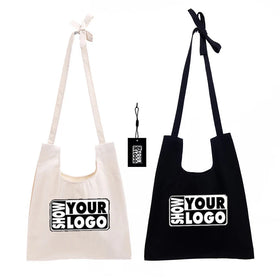 Custom Designed Solid Color Large Capacity Shopping Bag Recyclable Shoulder Bag