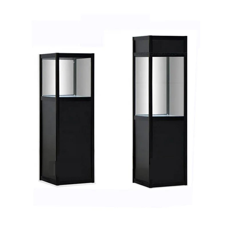 Floor-standing Heavy Duty Aluminum Alloy Art Collection Display Cabinet Museum Display Rack Customizable