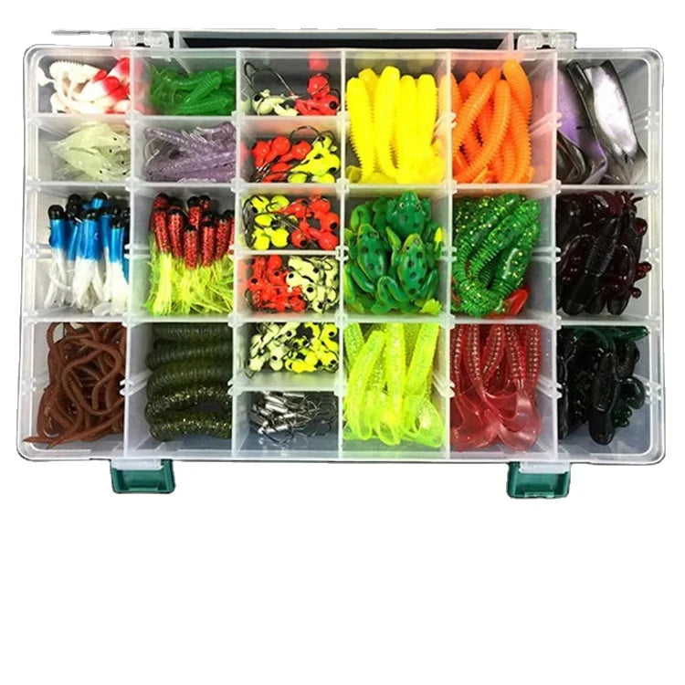 WEIHE 301pcs  Fishing Lures Set Artificial Make Lifelike Frog Bass VIB Fishing Bait Popper Lure Combo