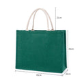 Accept Custom Colors Portable Dyed Jute Linen Tote Shopping Bags for Outdoor