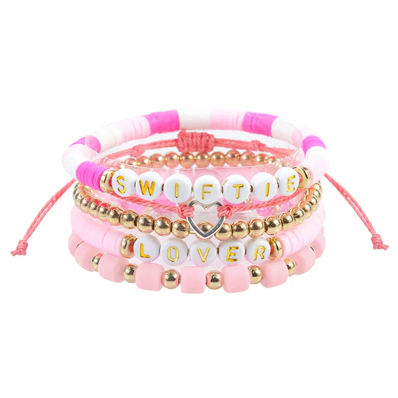 Custom Friendship Bracelet Fans Inspired Gifts Colorful Seed Beads Taylor Bracelet Set