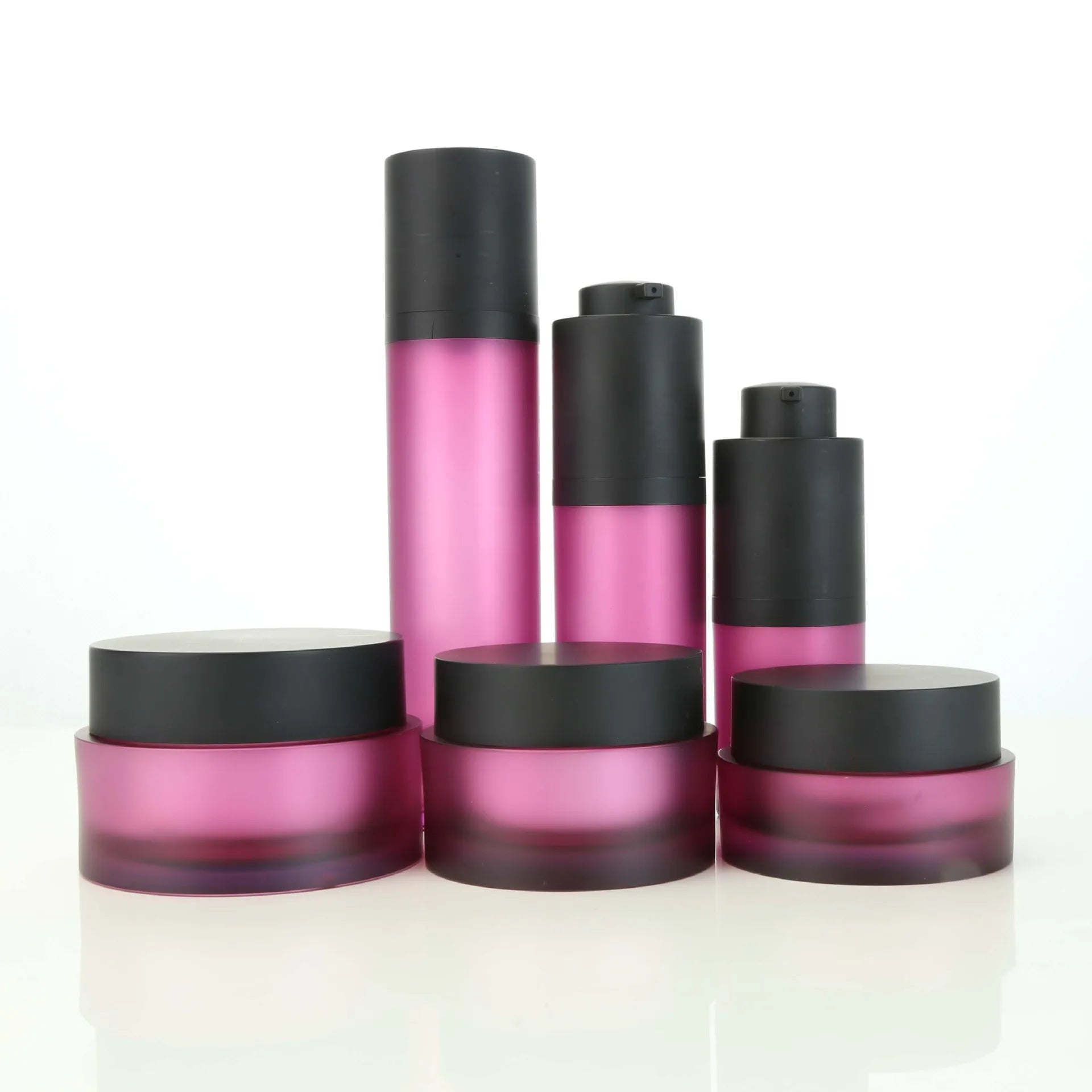 30ml 50ml Luxury Airless Frosted Pump Bottle Child-Resistant 30g 50g with Pump Sprayer for Face Cream Lotions